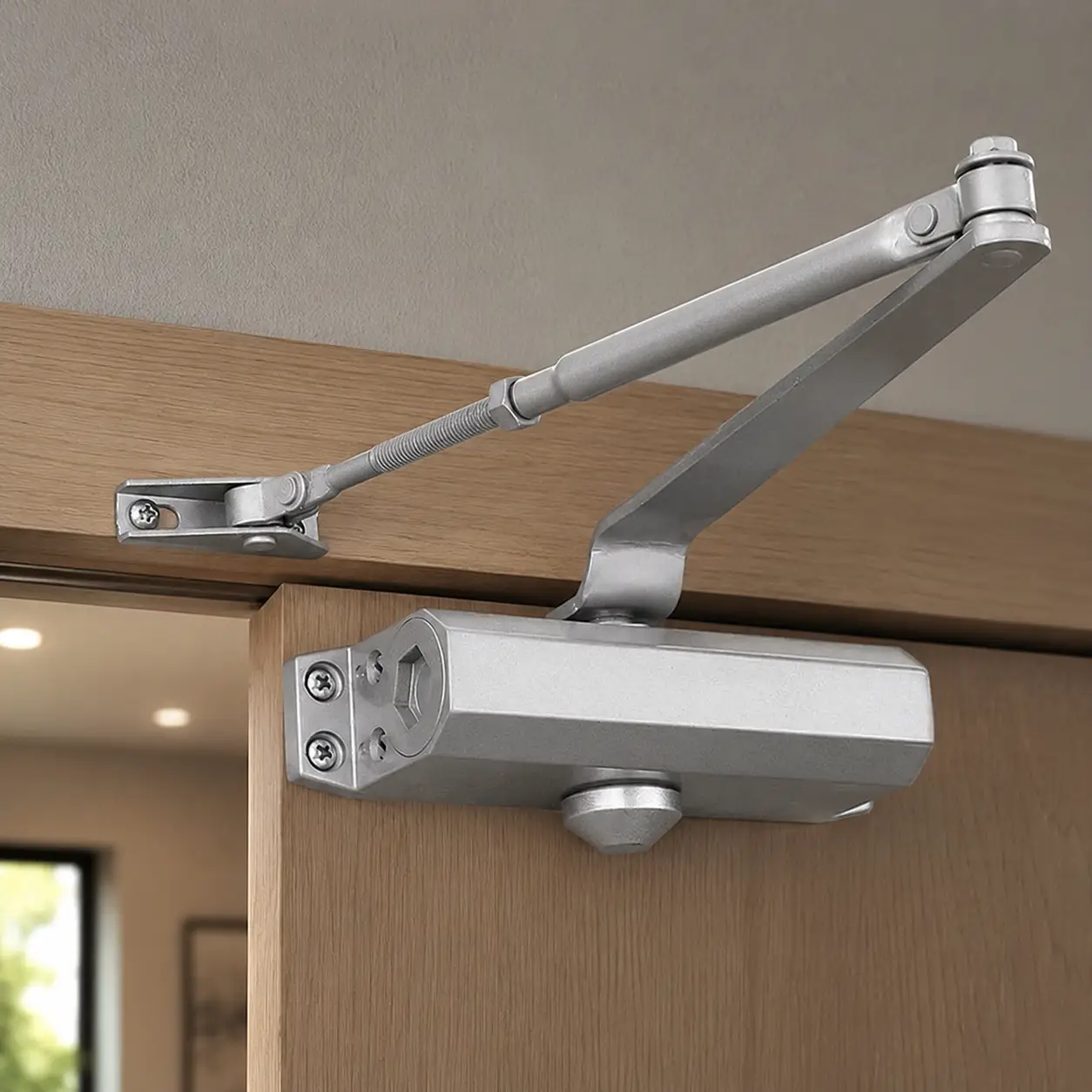 Pose et réglage d'un ferme-porte par JPSERVICES22